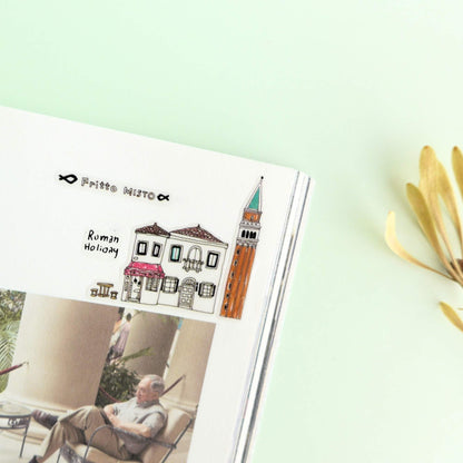 Suatelier Daily Deco Roman Holiday stickers with Colosseum pizza gelato and Italian landmarks