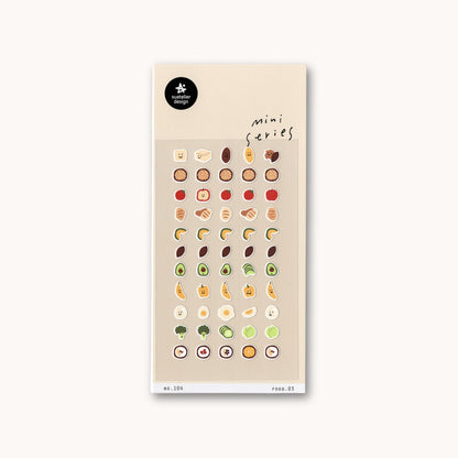 Suatelier Mini Series Food.03 mini food stickers sheet for planners, journaling and grocery tracking
