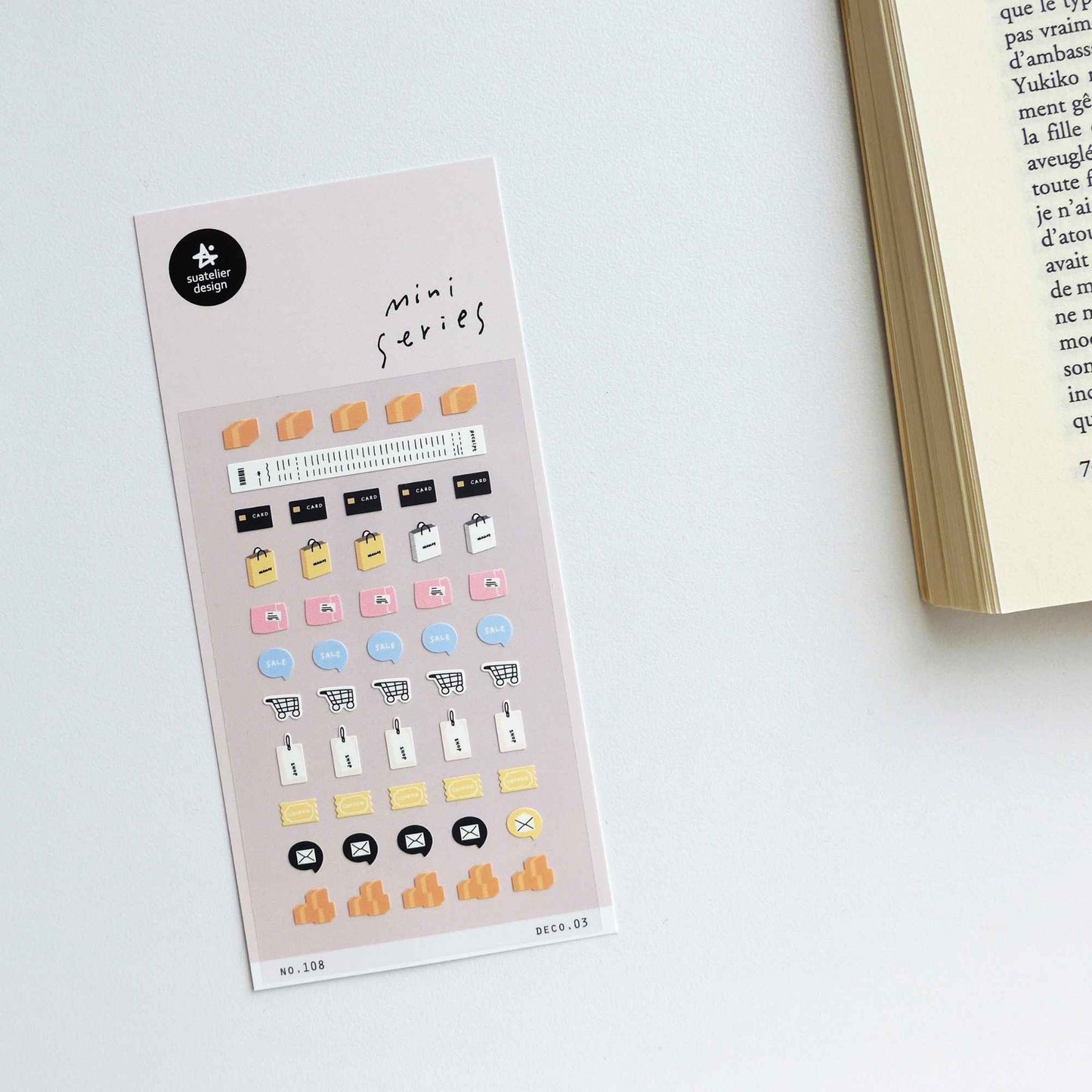 Suatelier Mini Series Stickers – Shopping Spree Icons