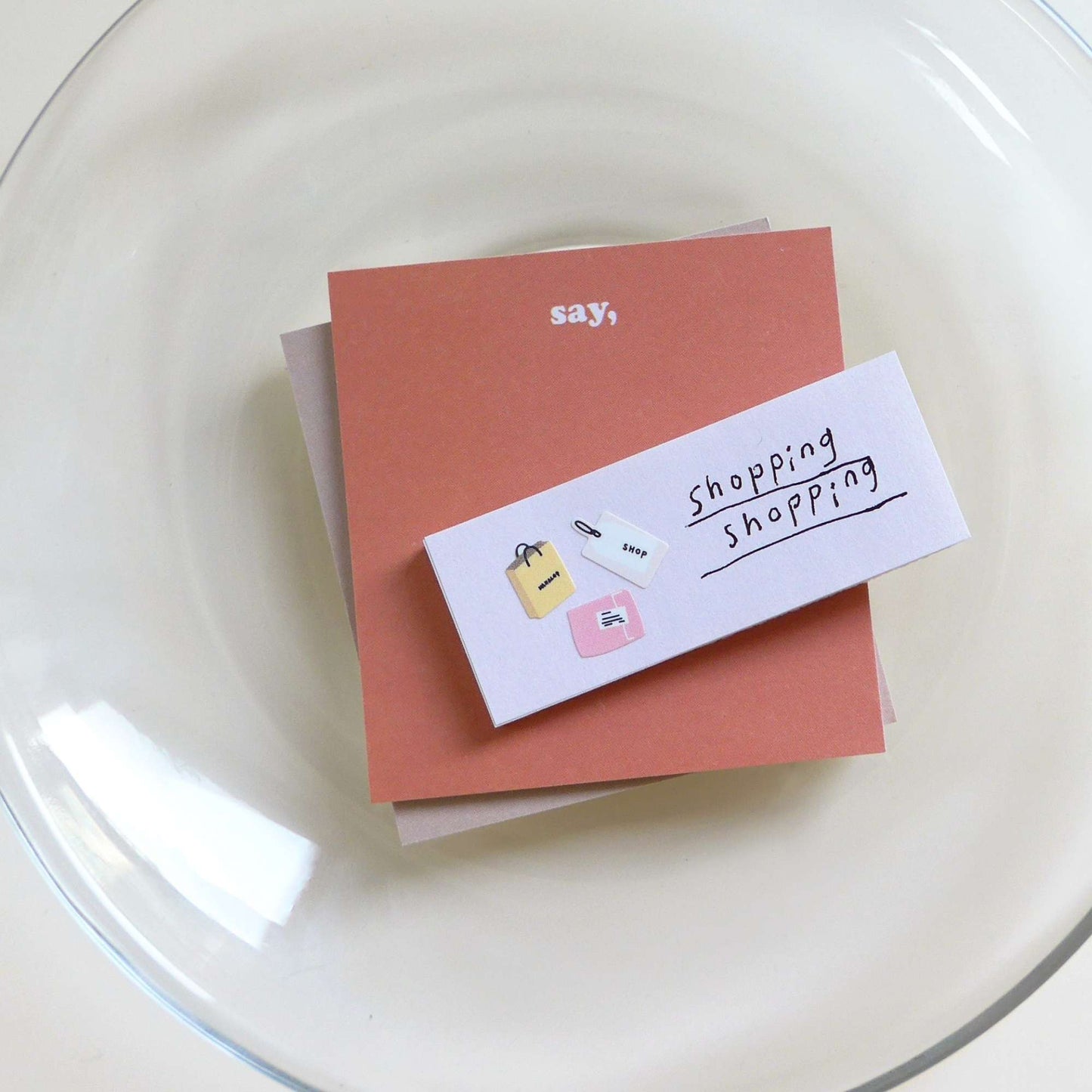 Suatelier Mini Series shopping icon sticker sheet with carts, tags, receipts and money icons for planners and journaling