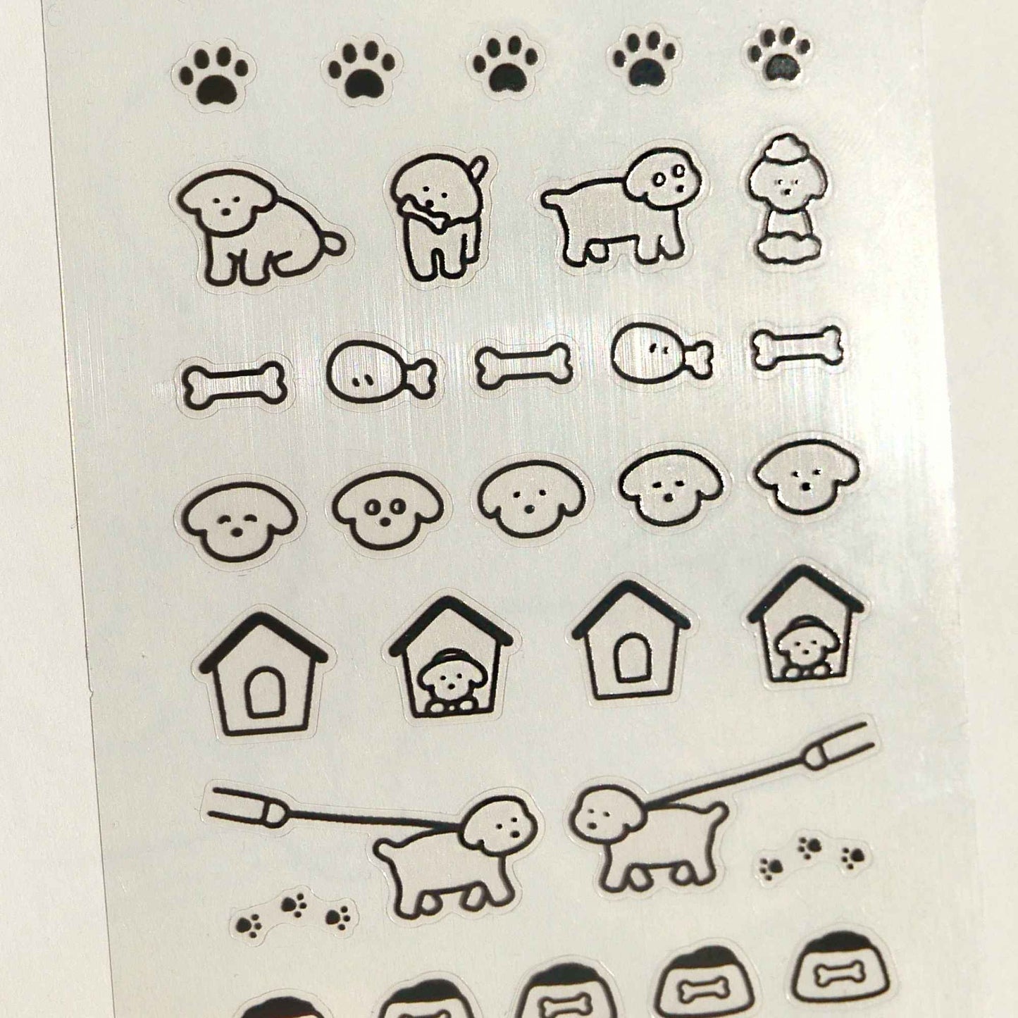 suatelier mini series puppy stickers dog icons planner stickers korean stationery