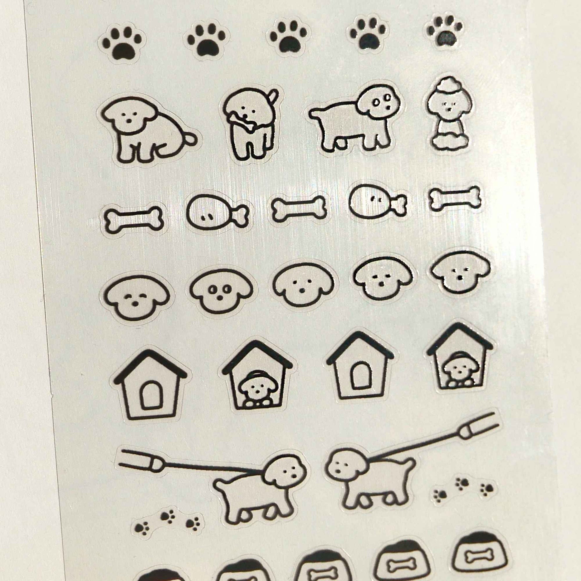 suatelier mini series puppy stickers dog icons planner stickers korean stationery
