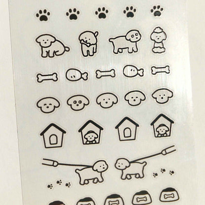 suatelier mini series puppy stickers dog icons planner stickers korean stationery