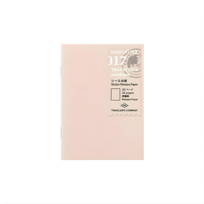 TRAVELER’S notebook Passport Refill 017 Sticker Release Paper with 32 pages