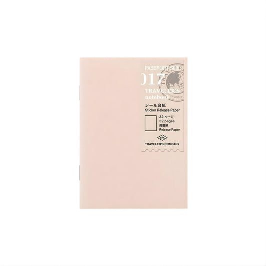 TRAVELER’S notebook Passport Refill 017 Sticker Release Paper with 32 pages