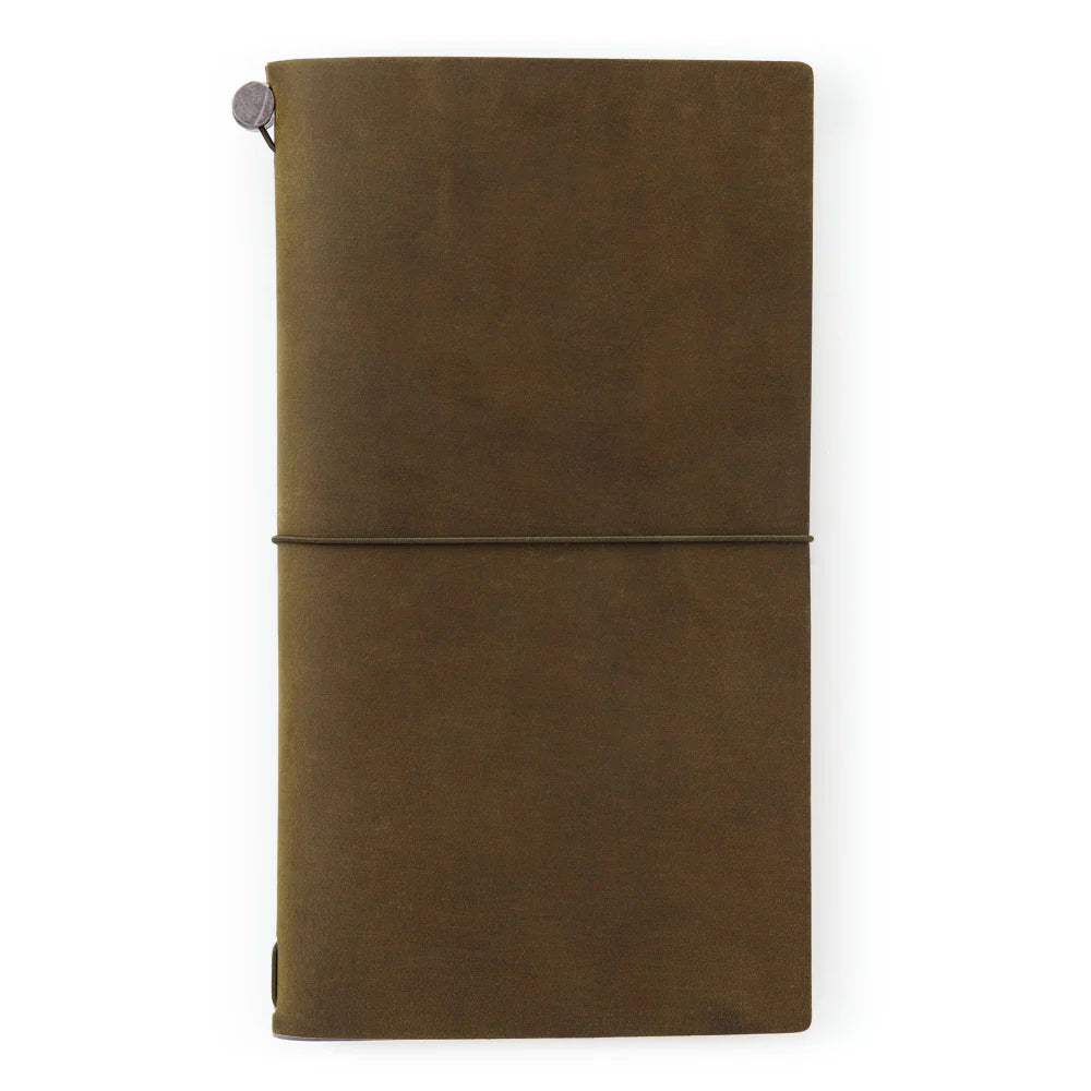 Authentic Traveler's Notebook Olive Regular Size leather cover by Traveler's Company Japan