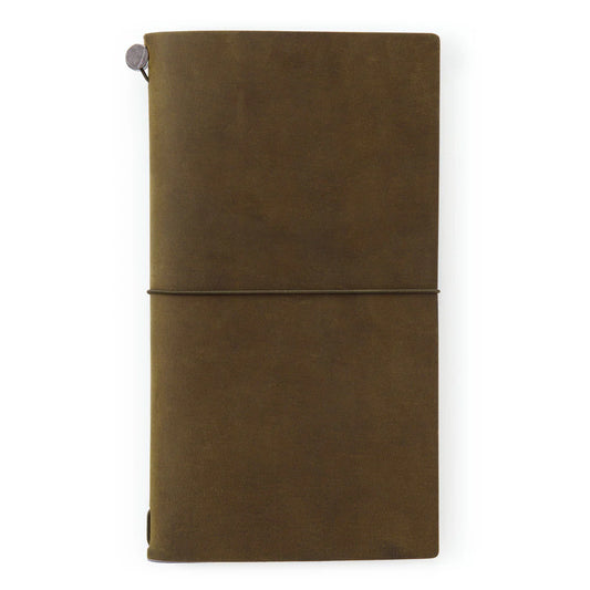 Authentic Traveler's Notebook Olive Regular Size leather cover by Traveler's Company Japan